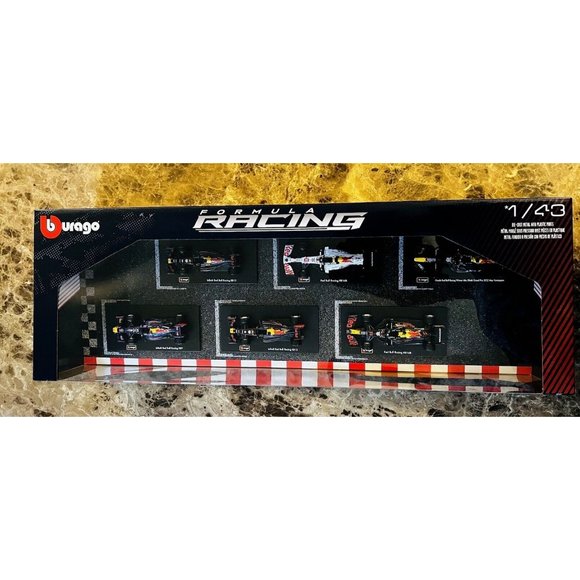 RARE Oracle Red Bull Racing Formula 1 F1  1:43 Scale Die Cast Metal 6 PACK - Picture 1 of 16